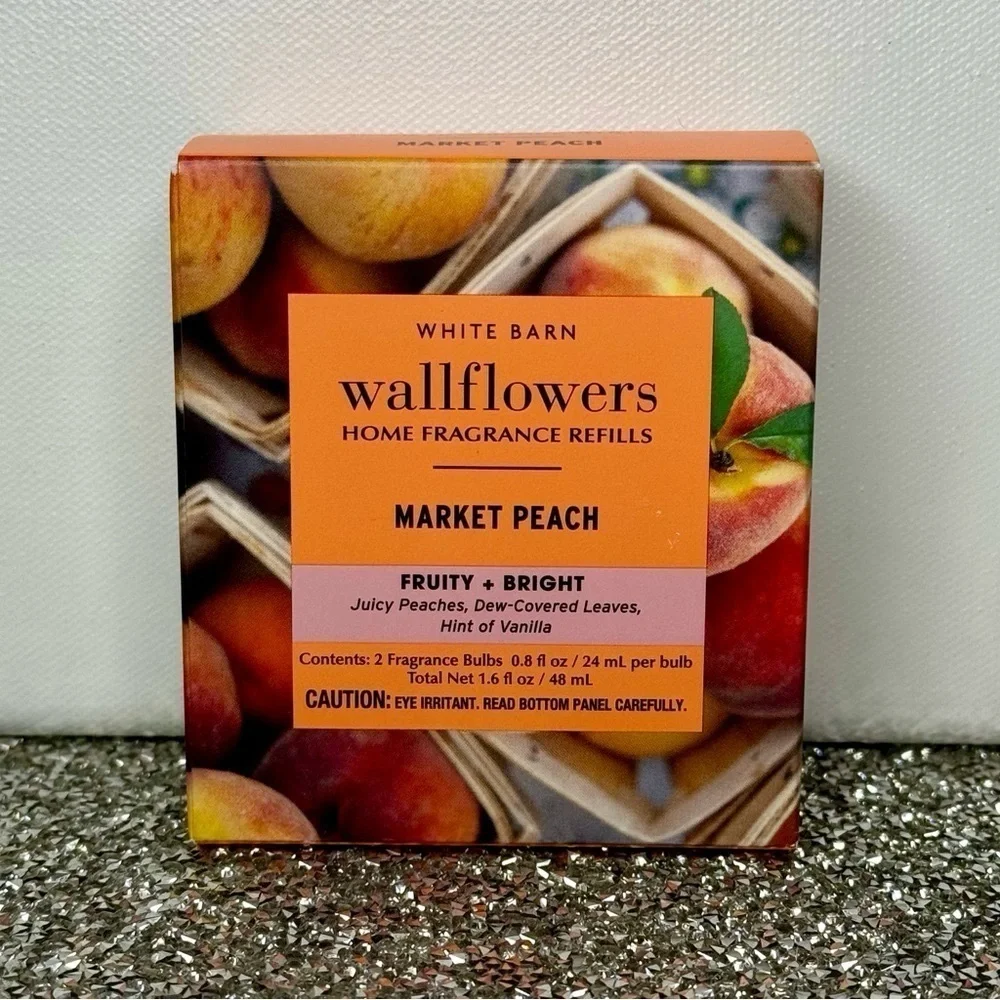 Bath & Body Works Wallflowers Market Peach Refills 2 Pack Nwt - Picture 3 of 4
